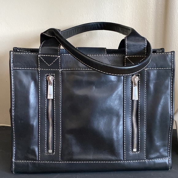 Michael Kors Vintagee Vlack Leather 2-Handle Bag with Plenty of Storage EUC - Picture 3 of 16